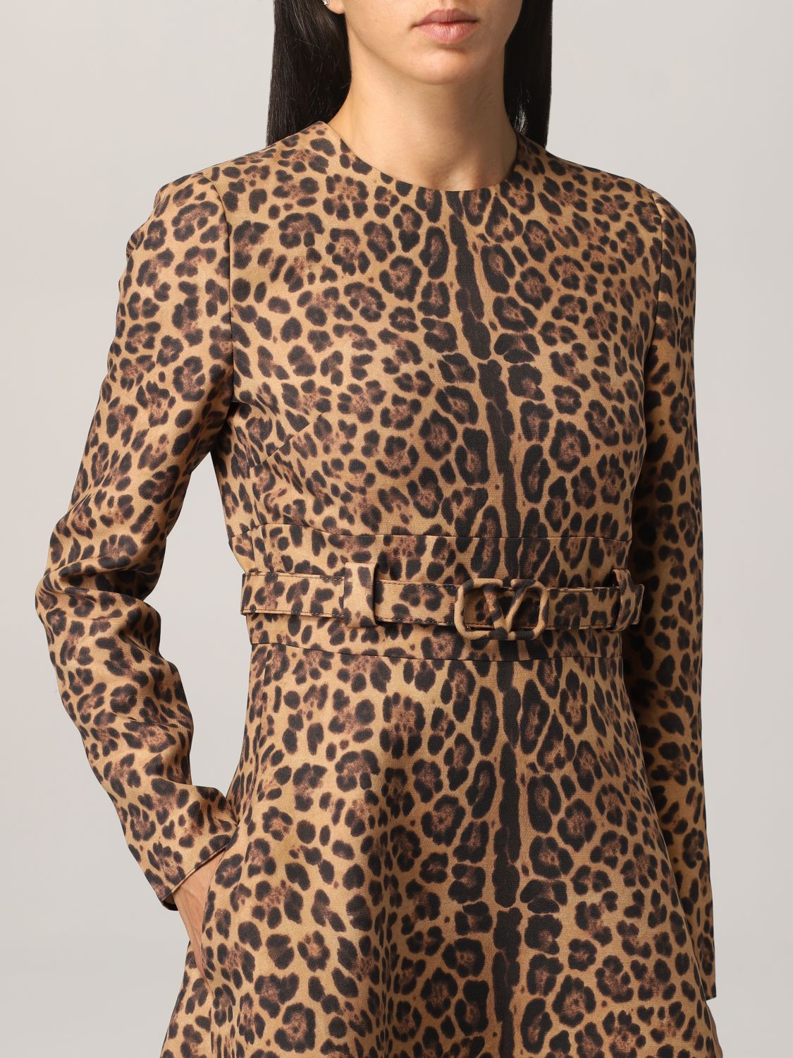 uvas imponer Agricultura Pleated Leopard-print Wool And Silk-blend Mini Dress | forum.iktva.sa