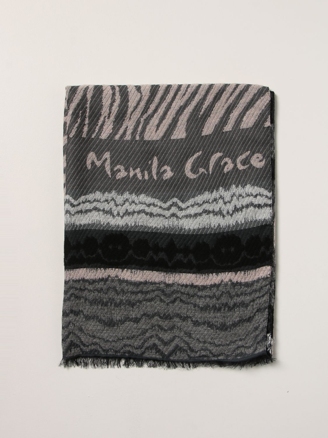 Scarf Manila Grace: Manila Grace scarf in wool blend blush pink 1