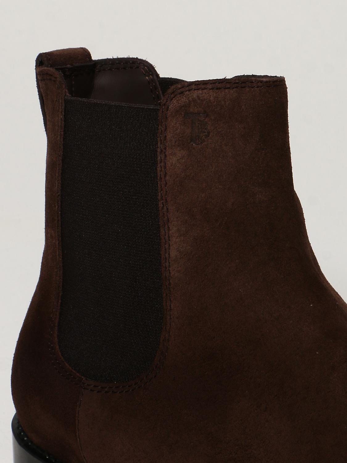 TOD'S: Tronchetto in camoscio - Moro | Stivaletti Tod's XXM62C00P20 RE0  GIGLIO.COM
