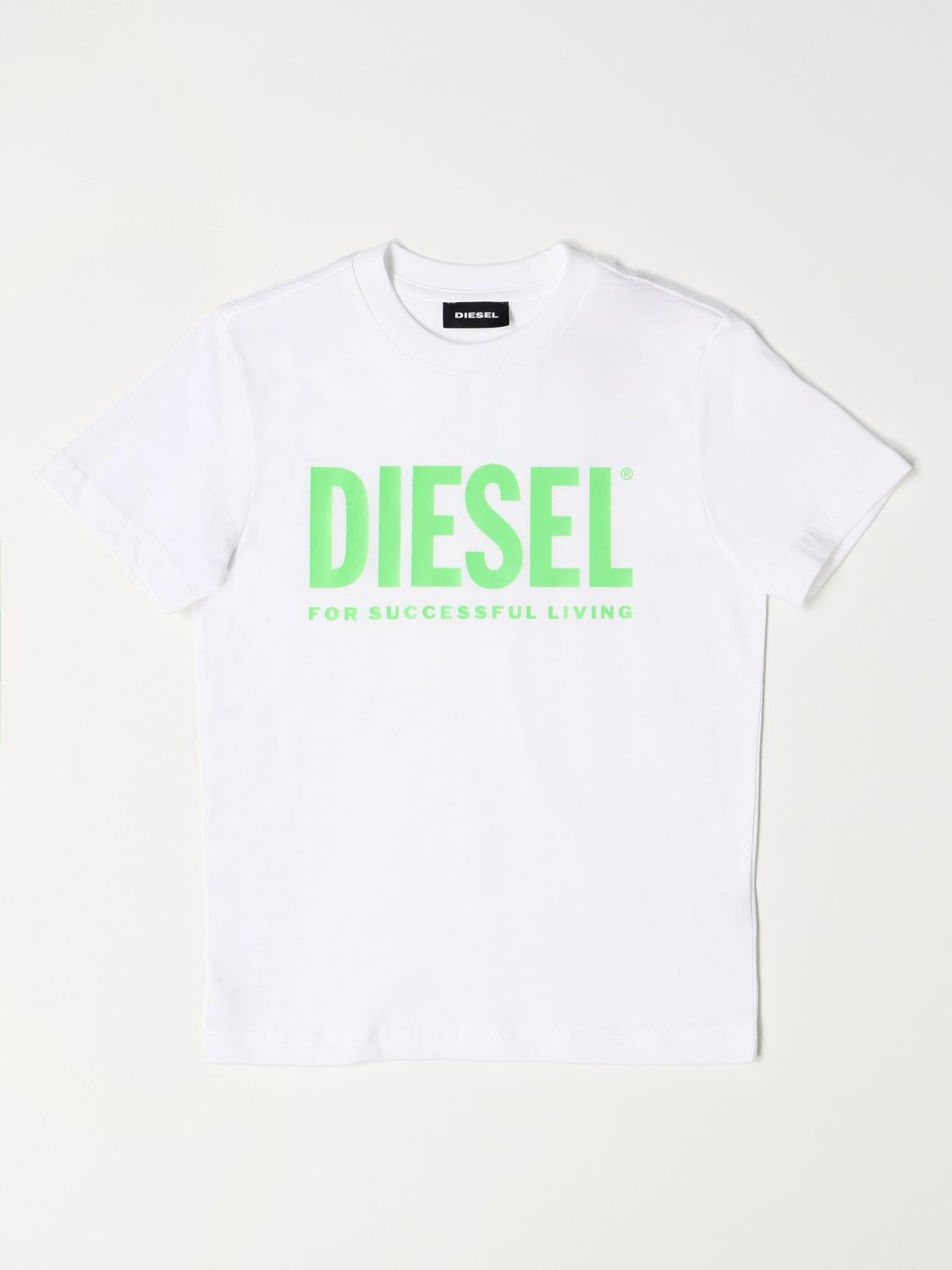 T-shirt Diesel: T-shirt Diesel in cotone con logo bianco 1