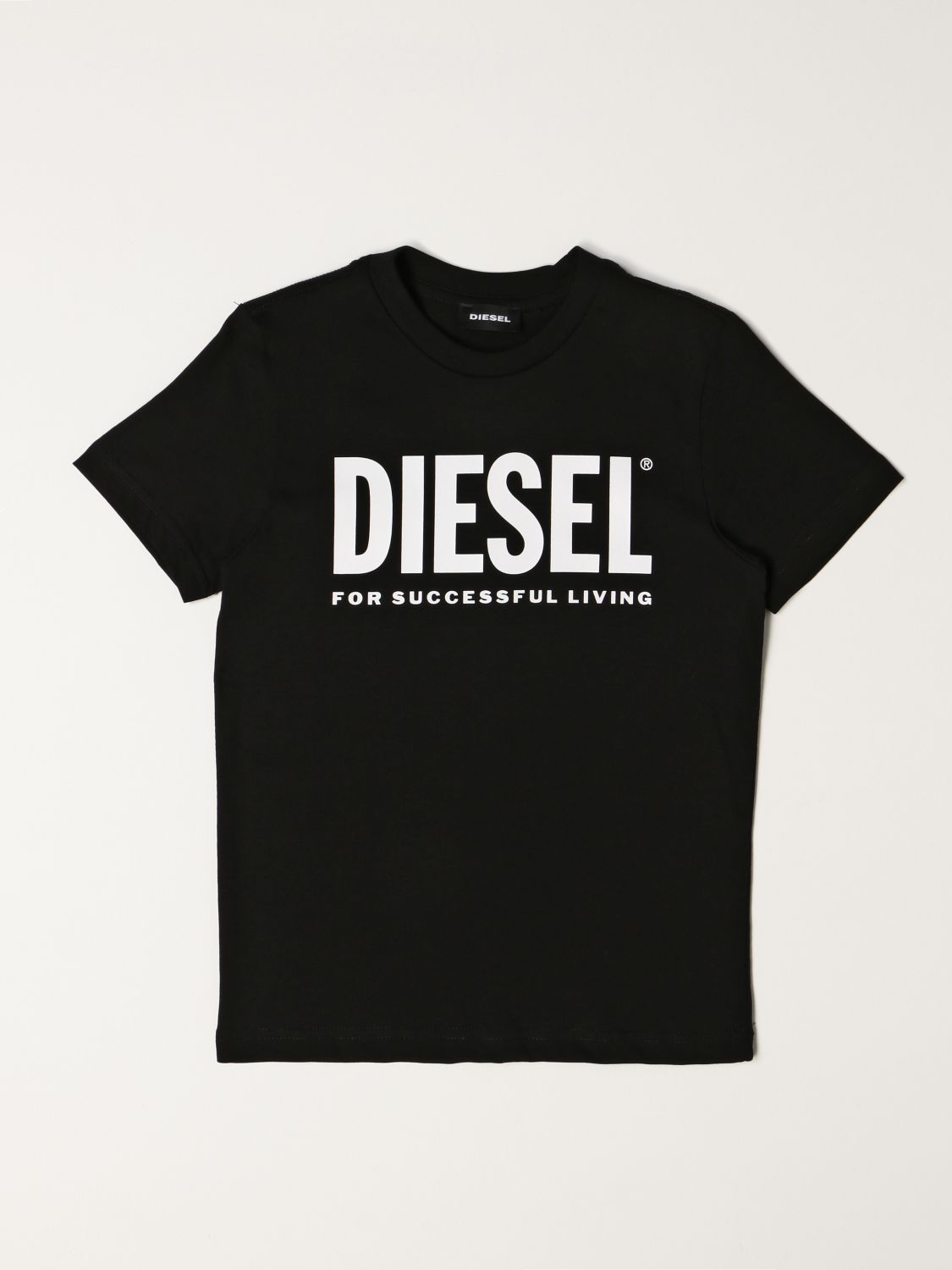 T恤 Diesel: Diesel Logo 棉质 T 恤 黑色 1