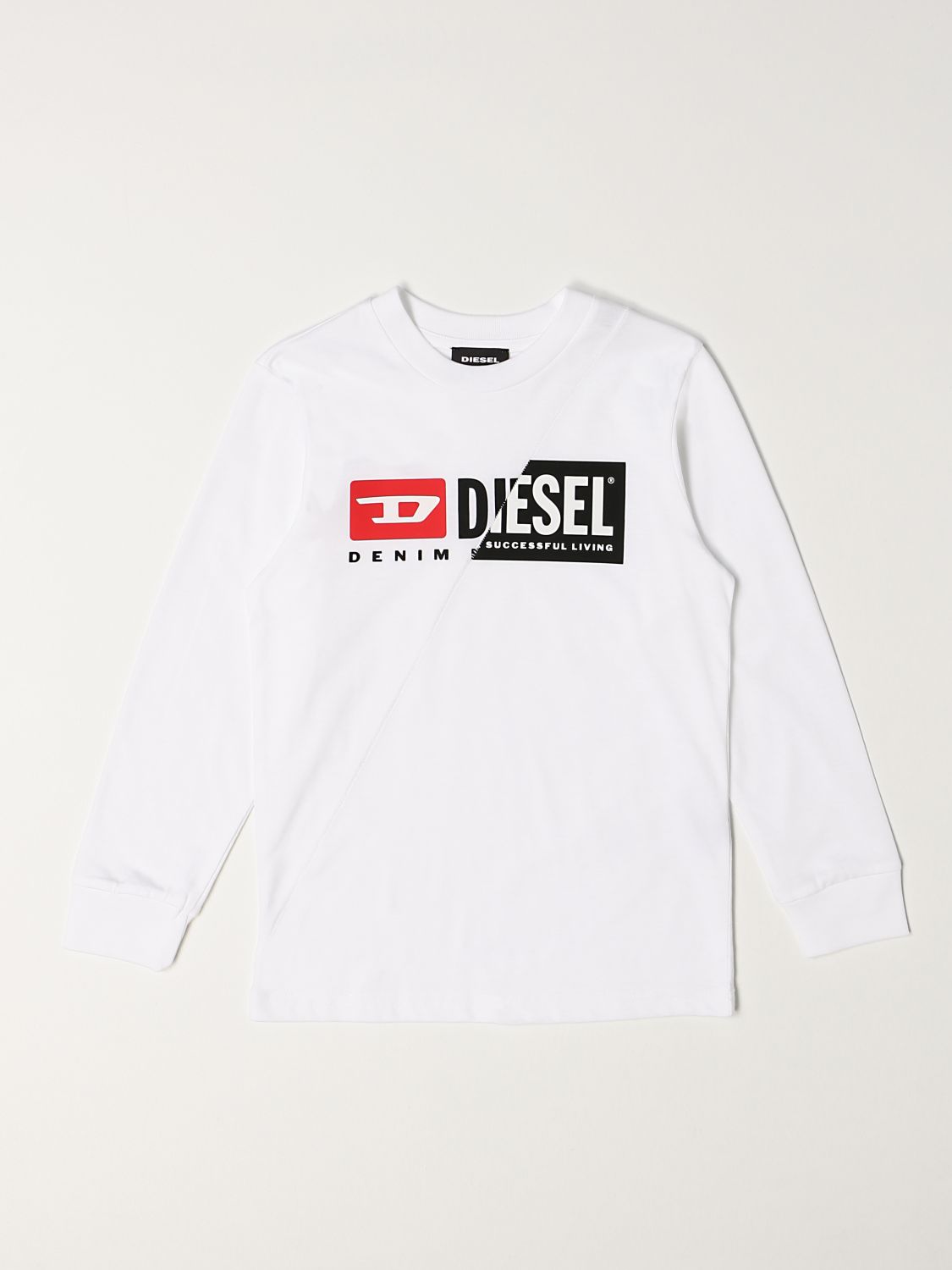 T-shirt Diesel: Diesel cotton t-shirt with logo white 1