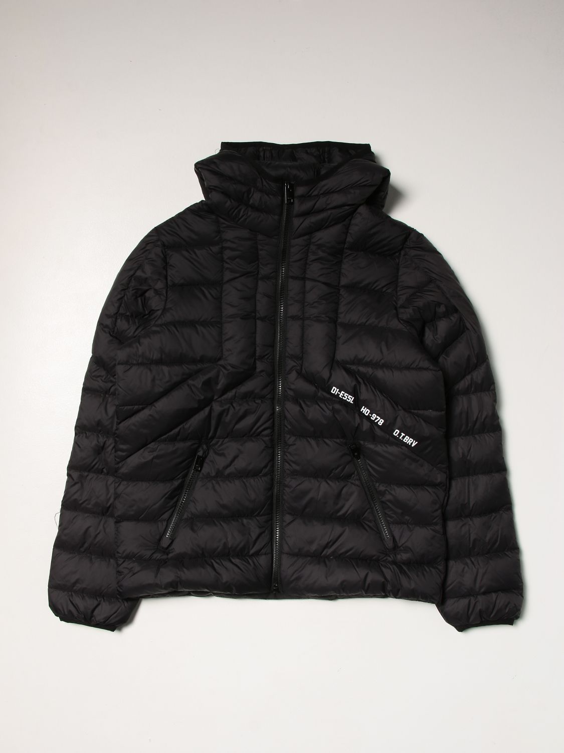 Jacket Diesel: Diesel hooded down jacket black 1