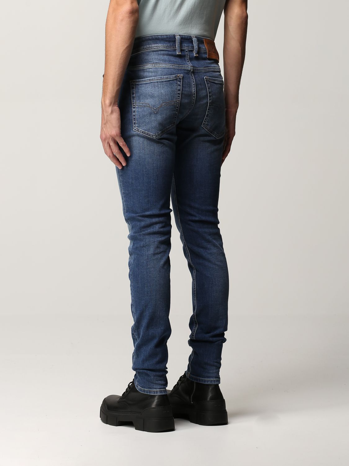 Lieve Resistent Uitvoerder DIESEL: Sleenker jeans in used skinny stretch denim - Denim | Diesel jeans  00SWJF 09A60 online on GIGLIO.COM