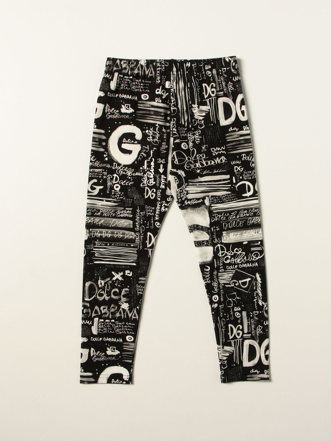 Pants Dolce & Gabbana: Dolce & Gabbana leggings with graffiti print black 1