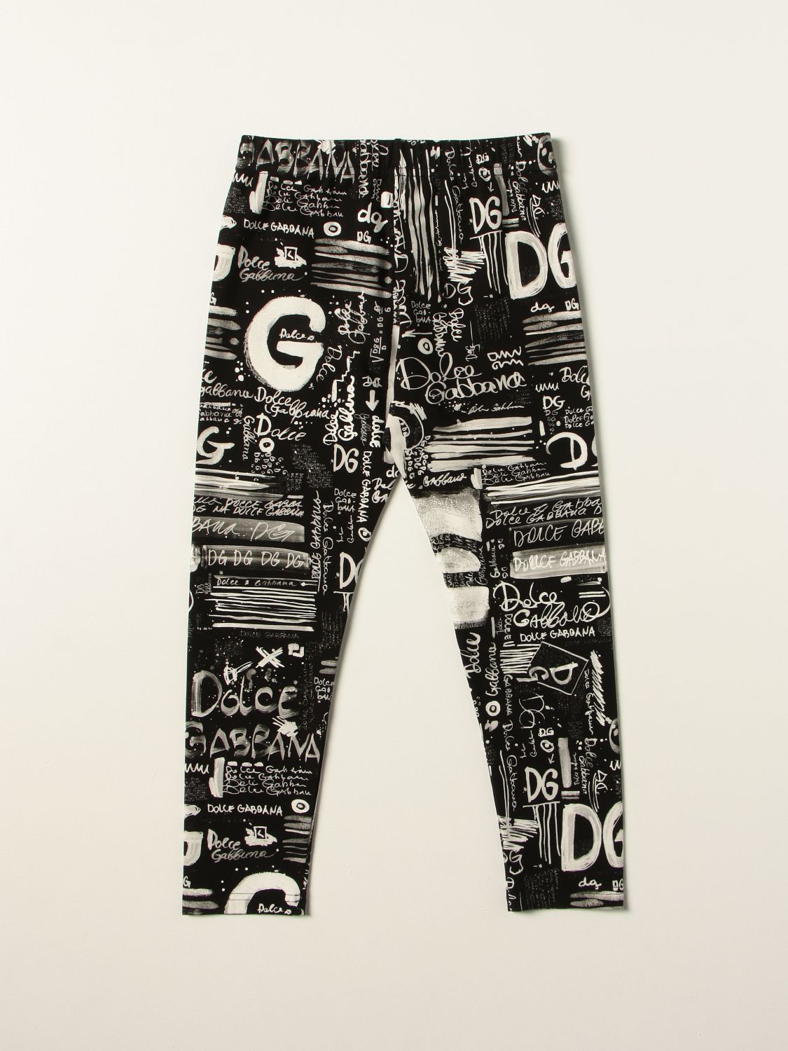 Pants Dolce & Gabbana: Dolce & Gabbana leggings with graffiti print black 2