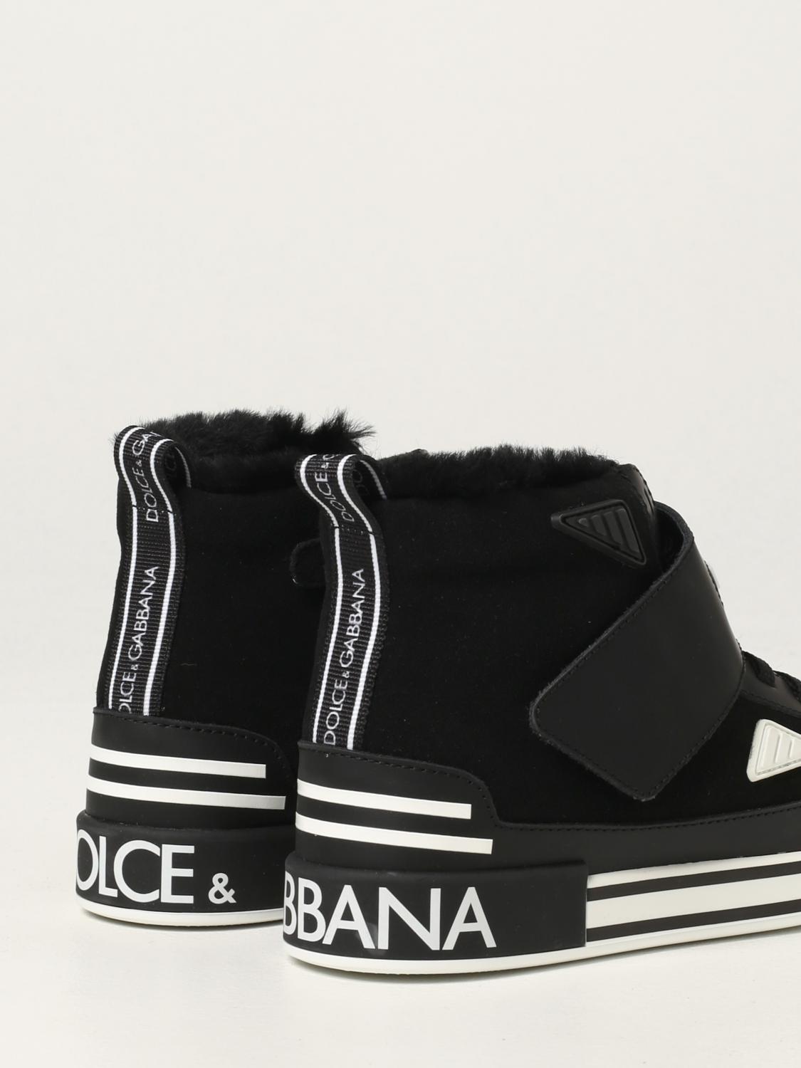 DOLCE \u0026 GABBANA: Sneakers in camoscio - Nero | Scarpe Dolce \u0026 Gabbana  DA0980 AO527 GIGLIO.COM