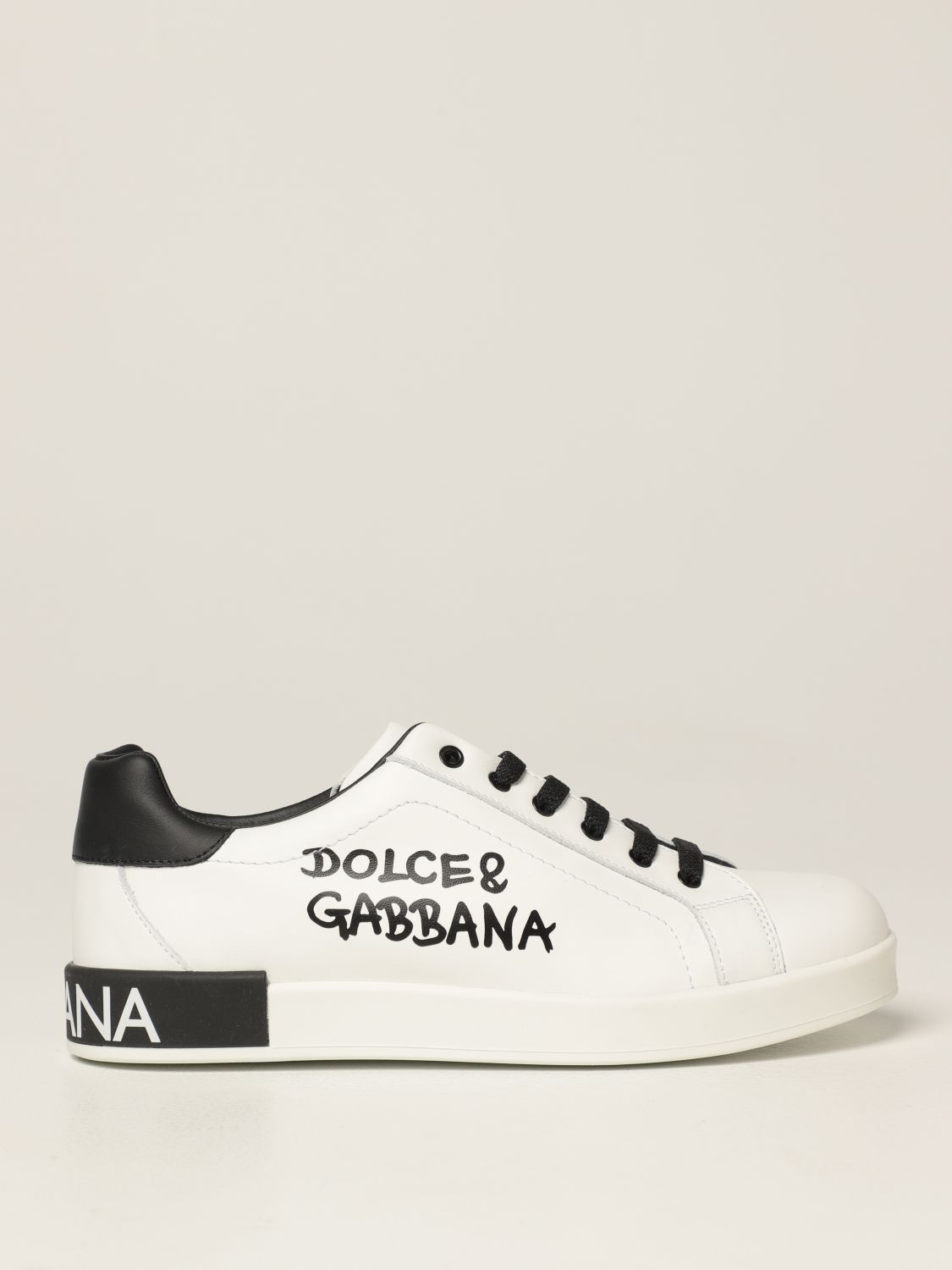 DOLCE & GABBANA: trainers in leather - White | Dolce & Gabbana shoes D10806  AB271 online on 