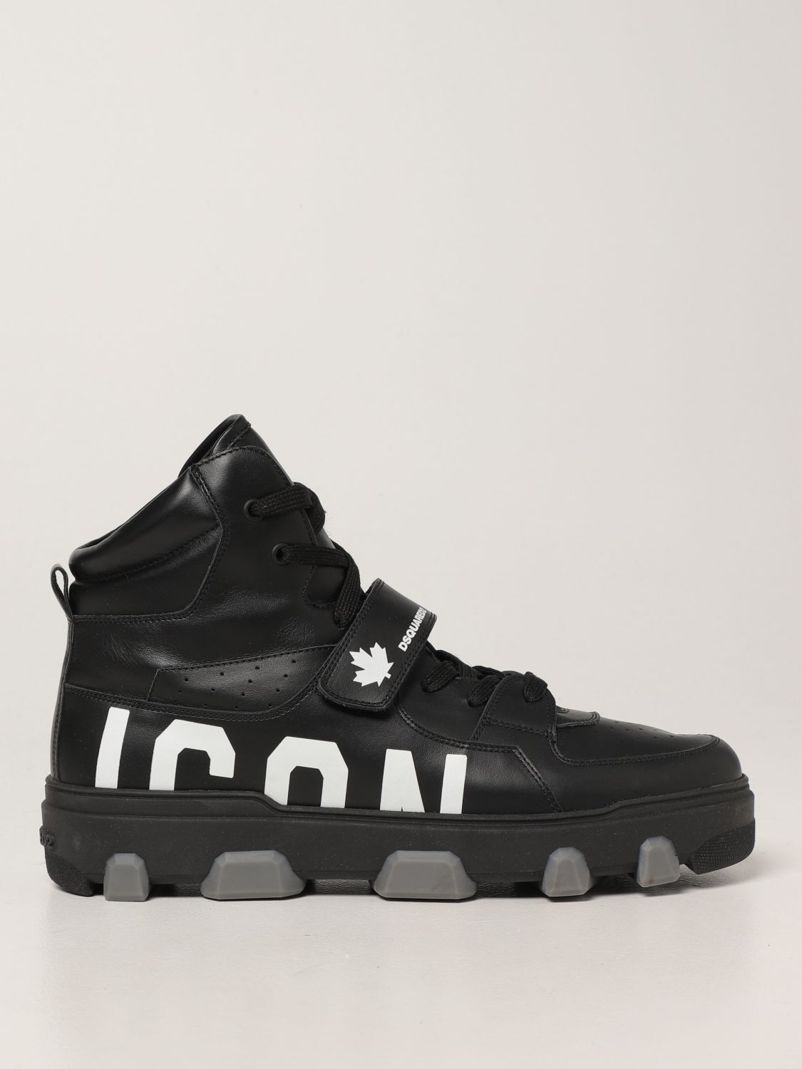 Sneakers Dsquared2: Dsquared2 Icon Basket sneakers in leather black 1