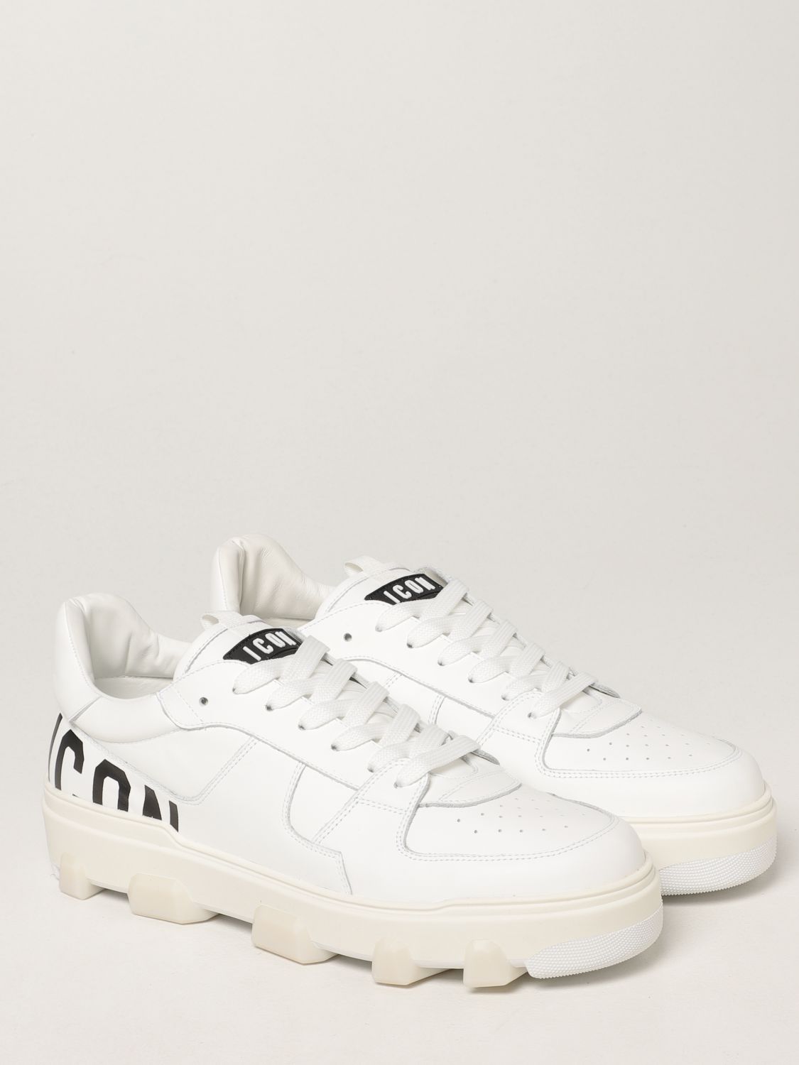 Sneakers Dsquared2: Dsquared2 Icon Basket sneakers in leather white 2