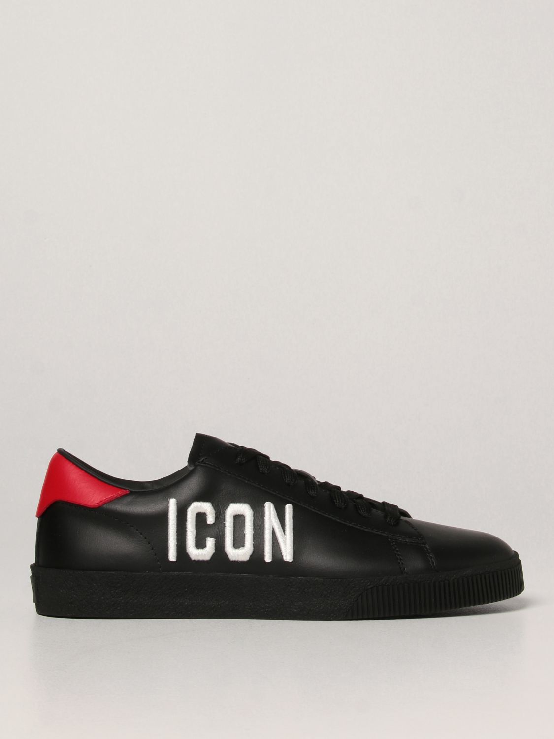 Sneakers Dsquared2: Icon Dsquared2 sneakers in leather with logo black 1