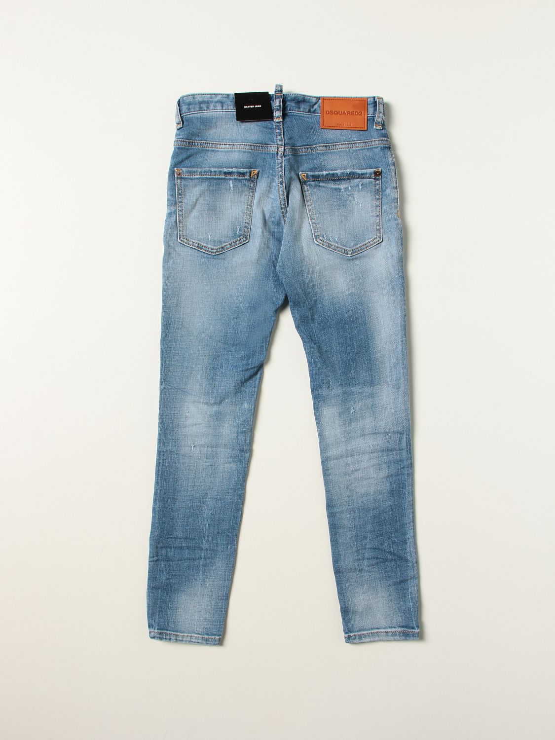 Jeans Dsquared2 Junior: Jeans a 5 tasche Dsquared2 Junior con toppe denim 2
