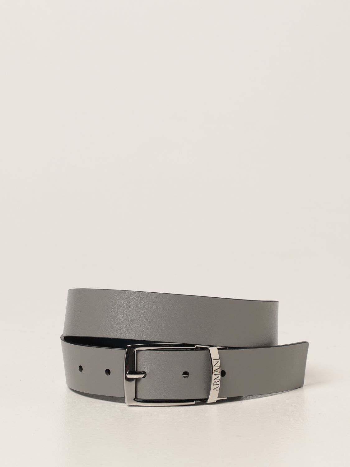 Belt Emporio Armani: Reversible Emporio Armani belt in synthetic leather blue 2