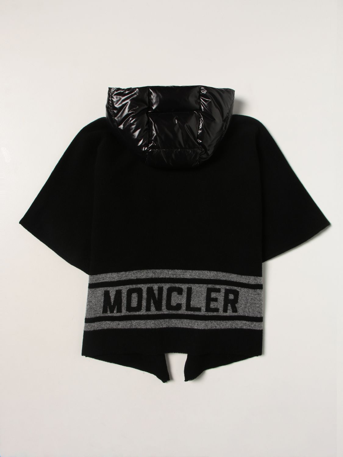 Cape Moncler: Moncler cape with hood and logo blue 2