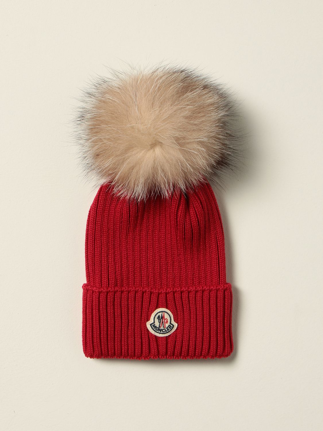 女童帽子 Moncler: 女童帽子 儿童 Moncler 红色 1