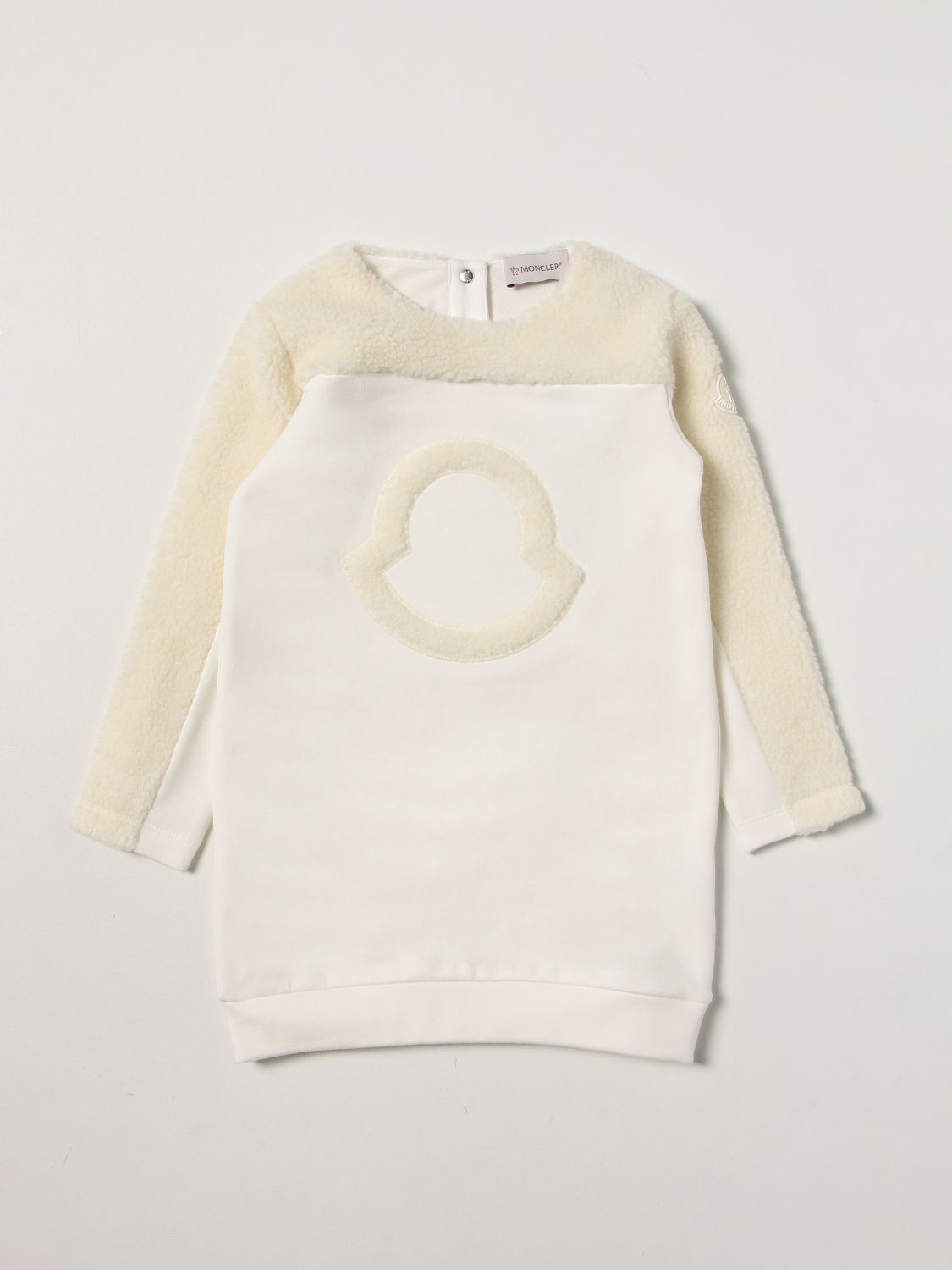 Romper Moncler: Moncler sweatshirt dress with big bear logo white 1