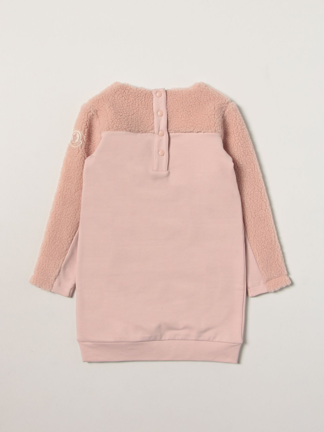 Romper Moncler: Moncler sweatshirt dress with big bear logo pink 2