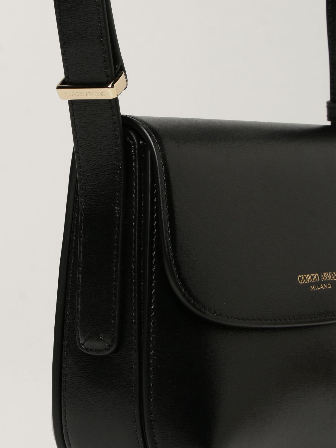 Shoulder bag Giorgio Armani: La Prima Giorgio Armani bag in textured leather black 4