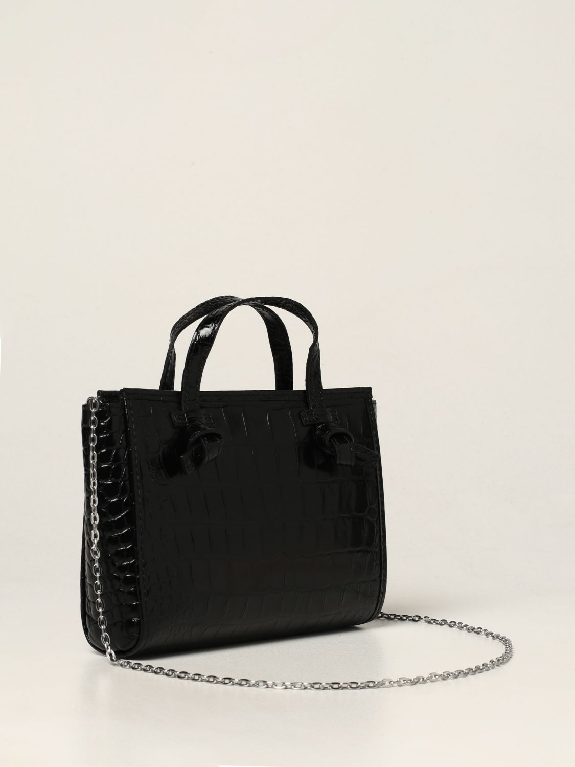 Handbag Gianni Chiarini Club Marcella: Gianni Chiarini Club Marcella bag in crocodile print leather black 2