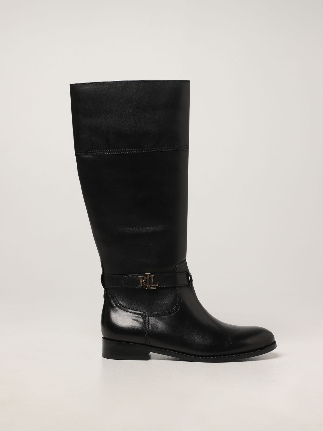 Lauren Ralph Lauren Baylee Leather Boot In Deep Saddle Tan | ModeSens
