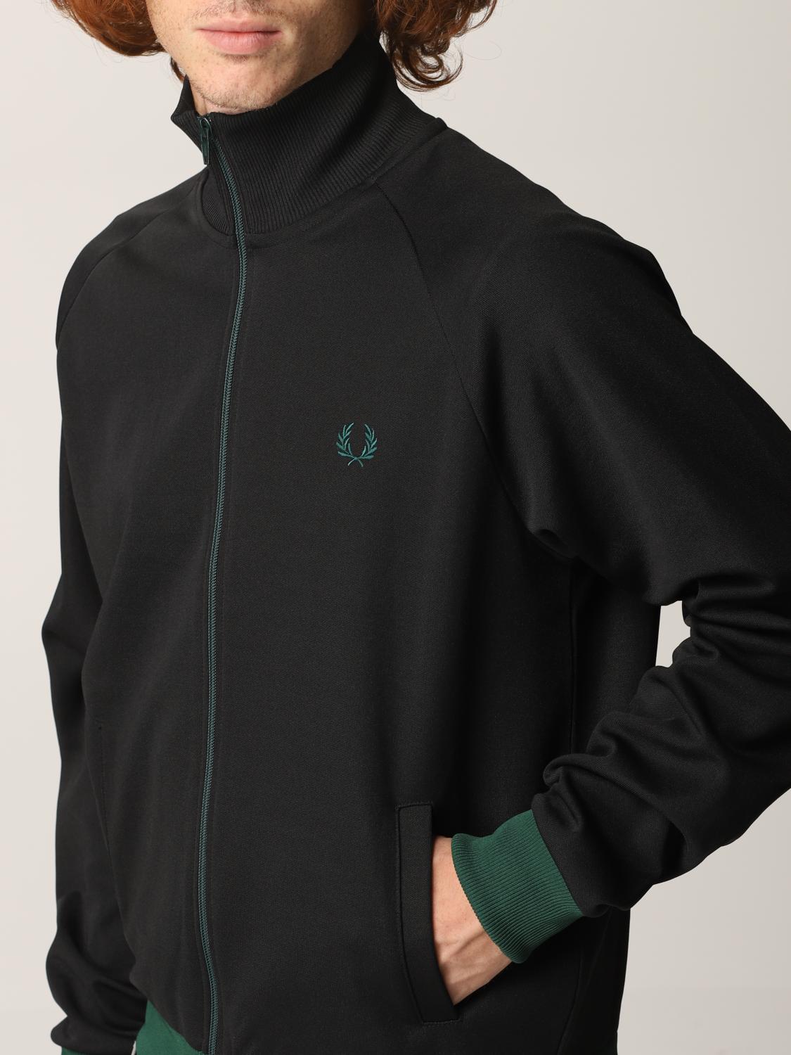 black fred perry sweatshirt