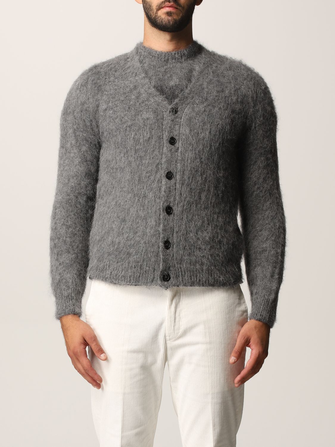 Cardigan Grifoni: Pull homme Grifoni gris 1