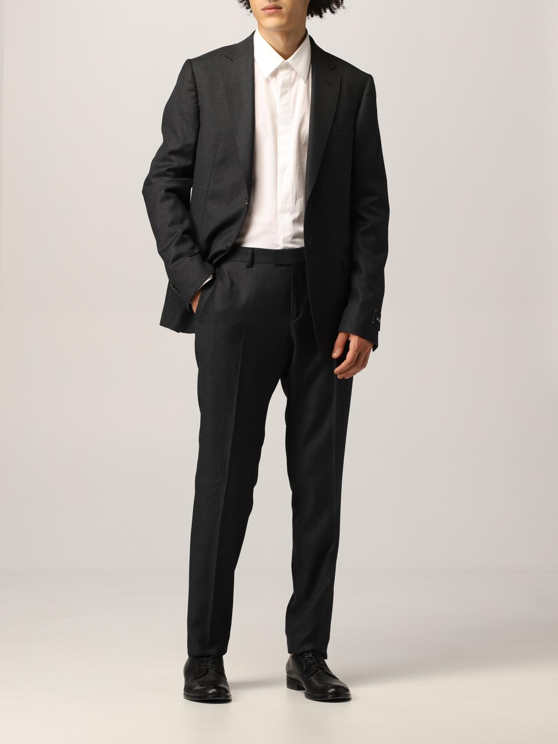 zegna charcoal suit