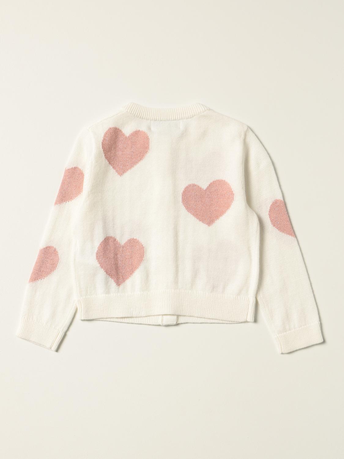 Cardigan rosa Con cuori by LUMINA – Tre e Trentatrè