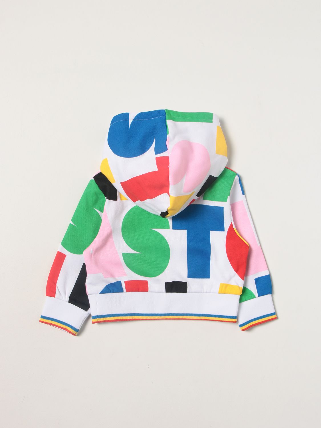 STELLA MCCARTNEY: sweatshirt with big color-block logo - White | Stella ...