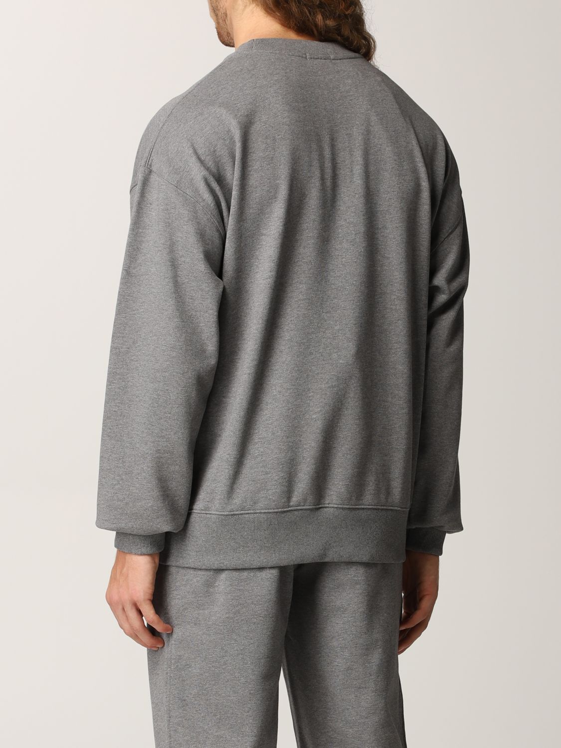 LACOSTE L!VE: sweatshirt for men - Grey | Lacoste L!Ve sweatshirt ...