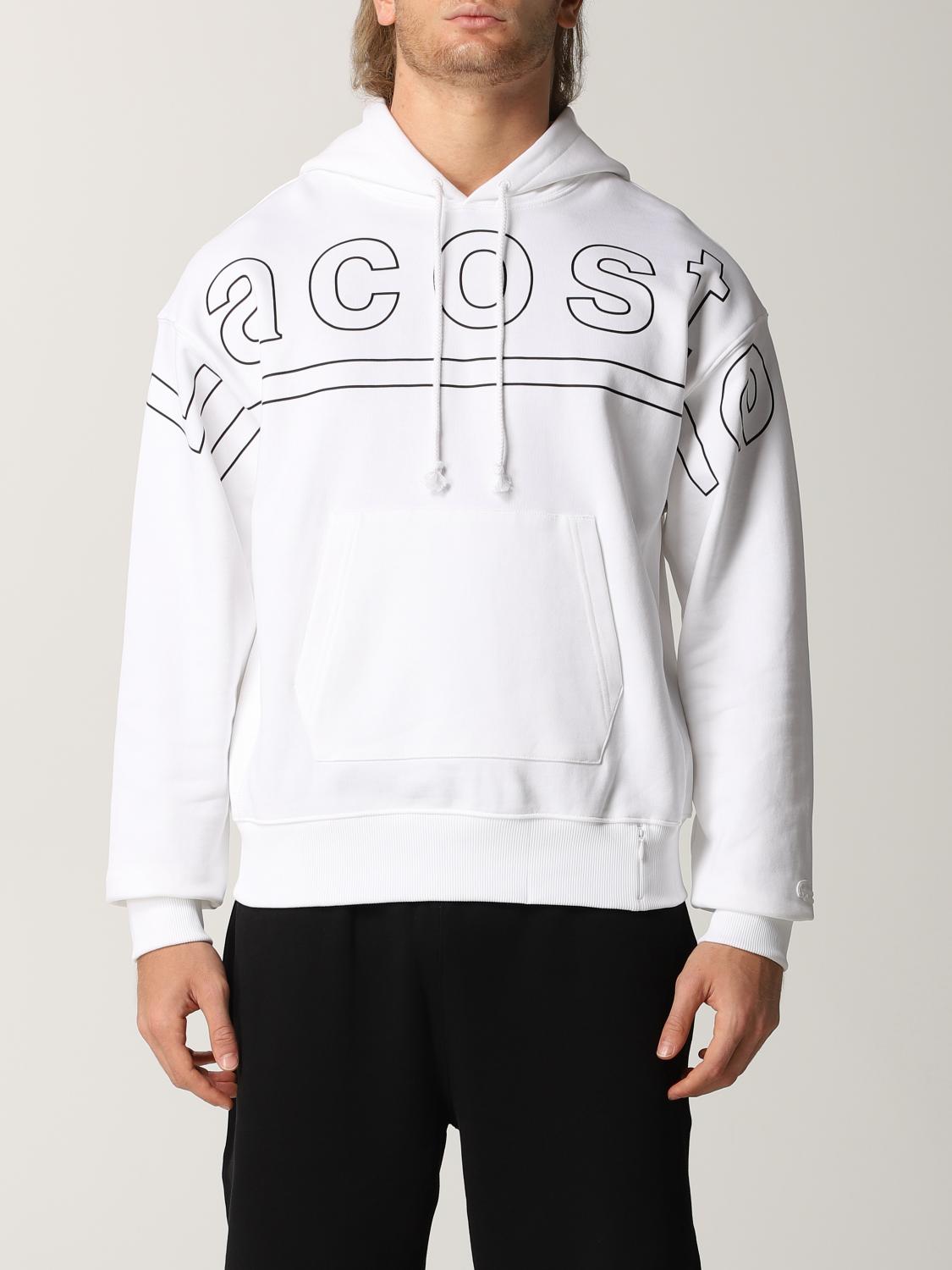 sweatshirt lacoste blanc