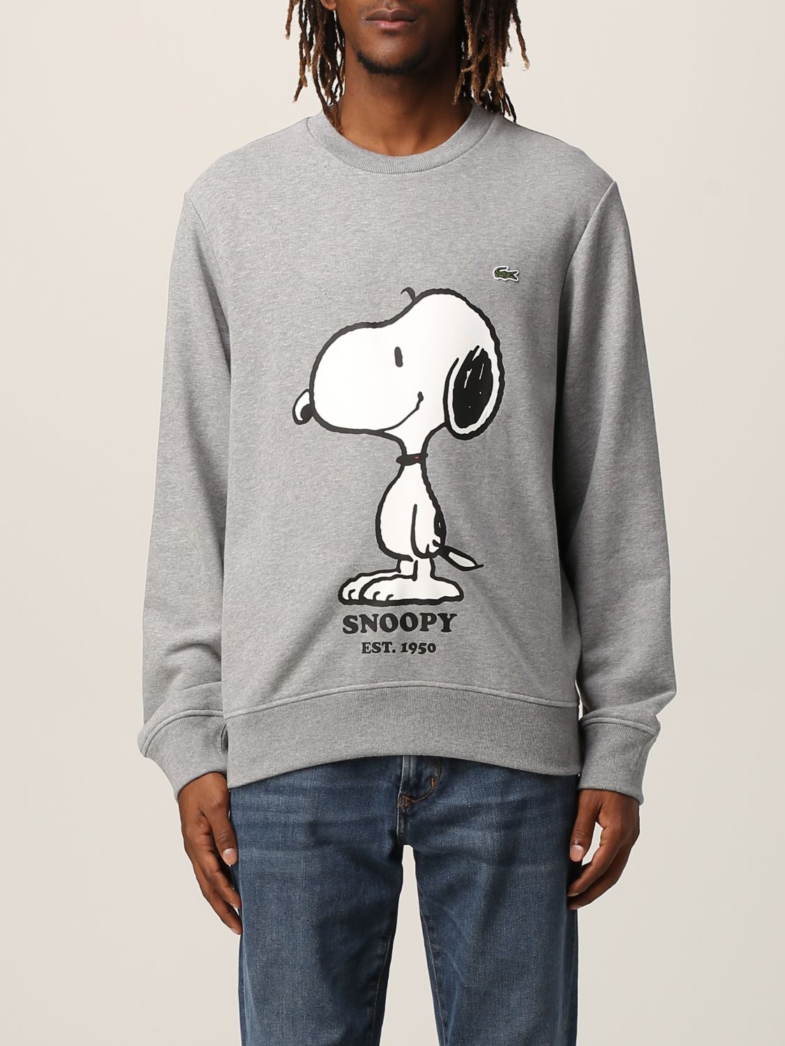 let Forud type kradse LACOSTE X PEANUTS: sweatshirt for man - Grey | Lacoste X Peanuts sweatshirt  SH7765 online at GIGLIO.COM