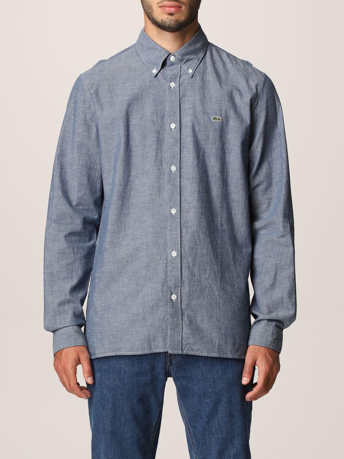 LACOSTE: shirt for man - Blue | Lacoste shirt CH2967 online at GIGLIO.COM