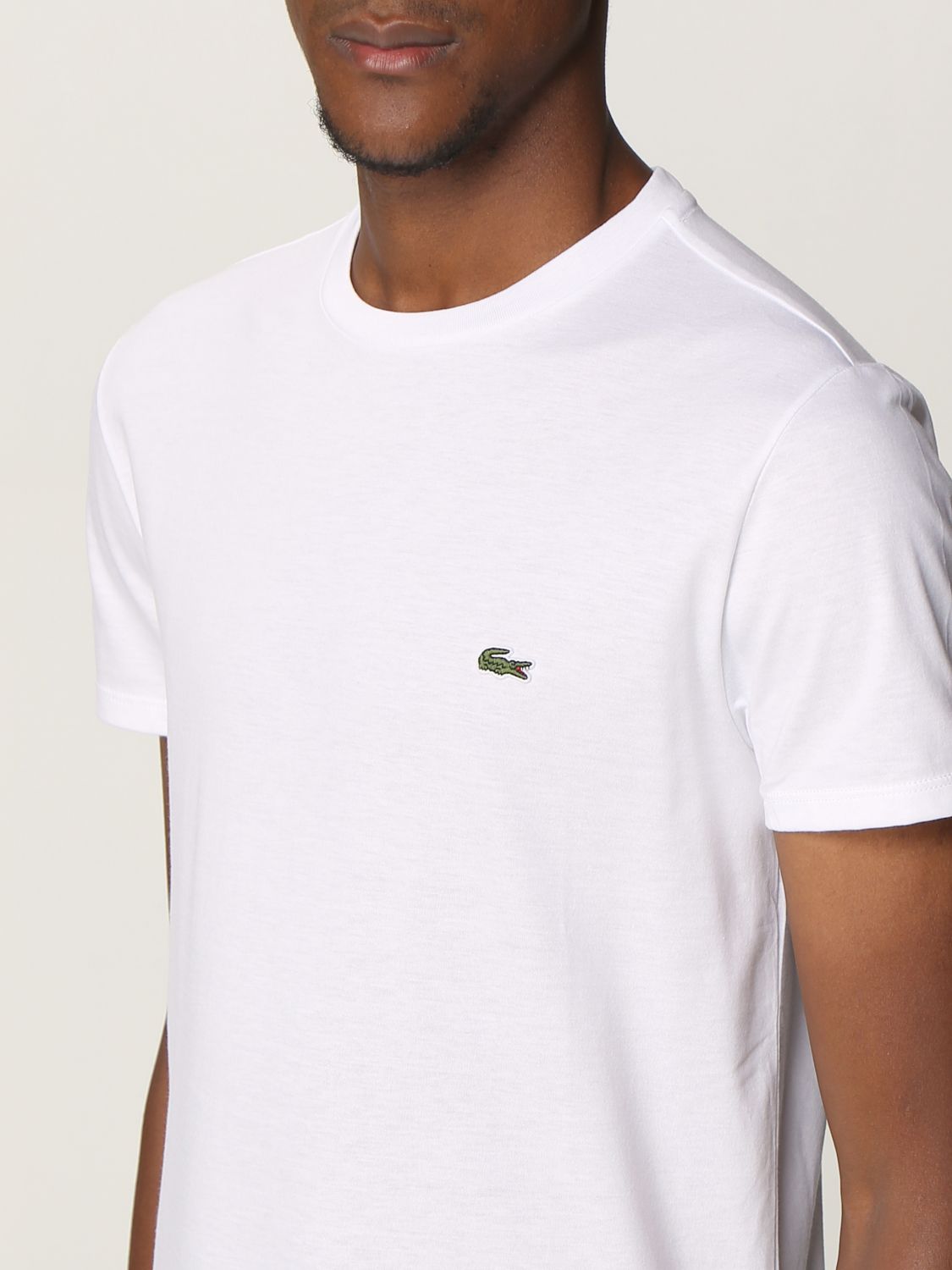 Ripples arv ambition LACOSTE: t-shirt for man - White | Lacoste t-shirt TH6709 online on  GIGLIO.COM