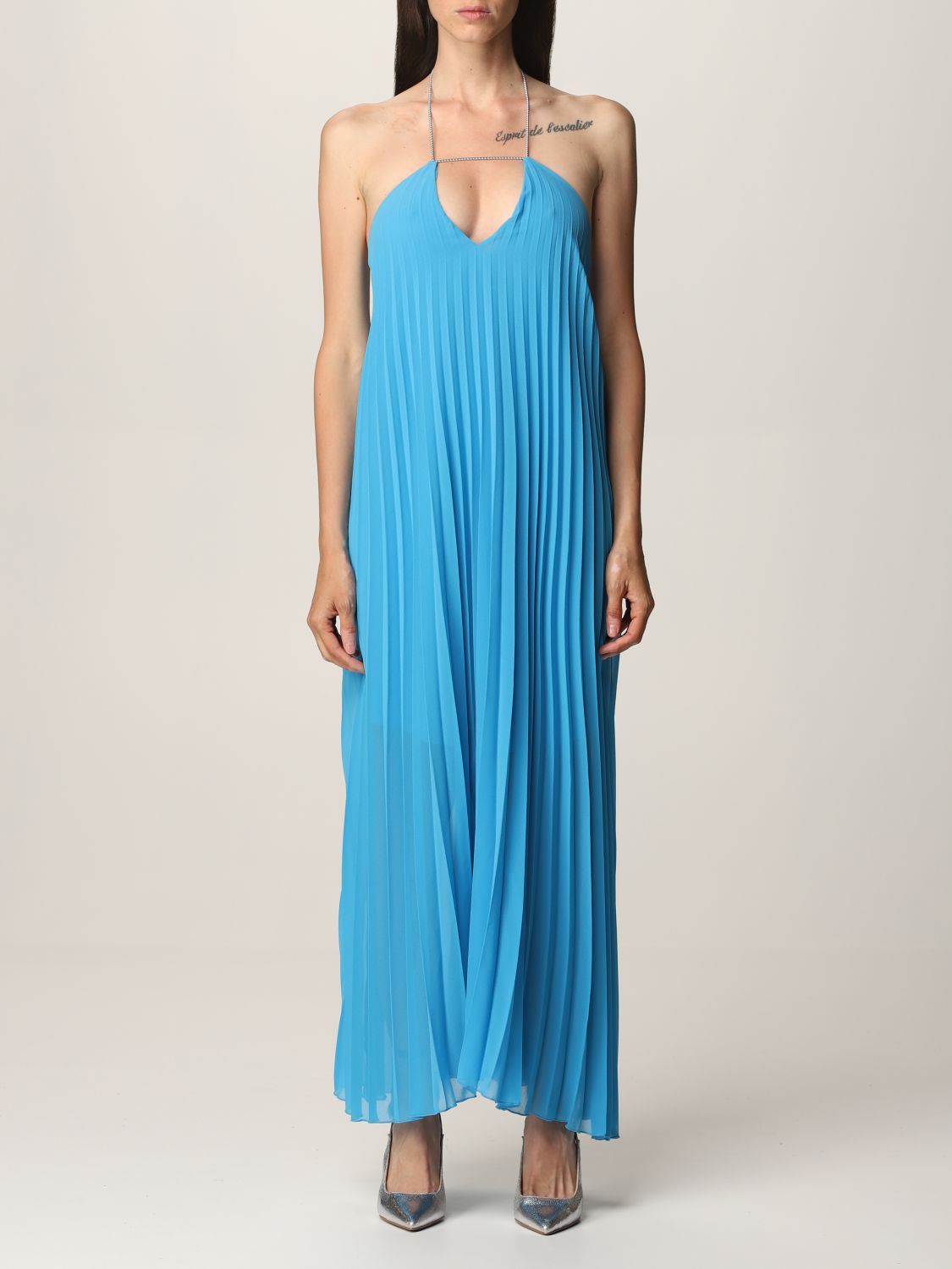 PATRIZIA PEPE: dress for woman - Turquoise | Patrizia Pepe dress 2A2215 ...