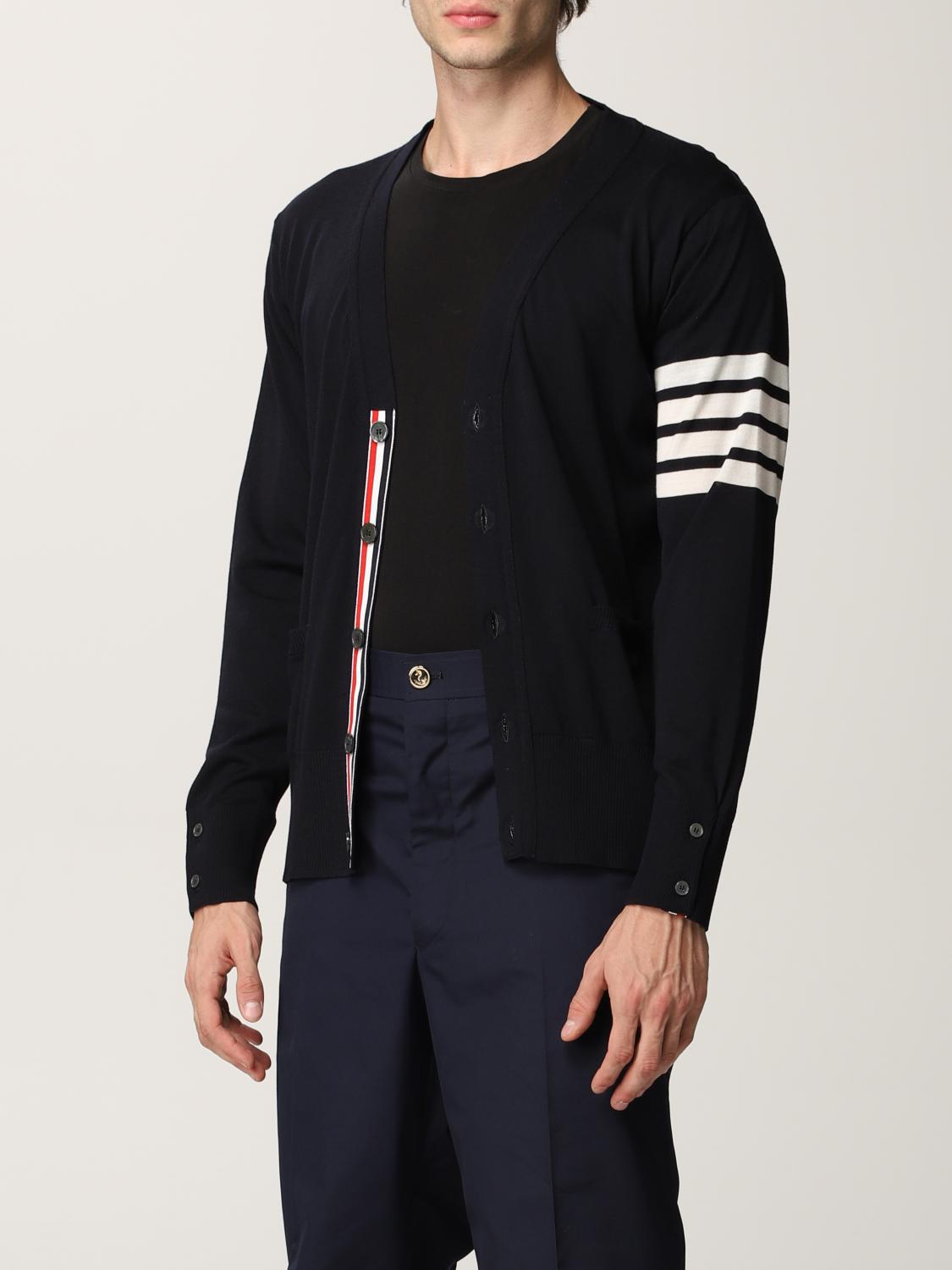 thom browne black cardigan