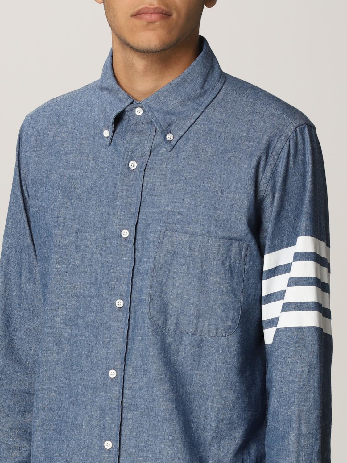 THOM BROWNE: Shirt men - Denim | Shirt 