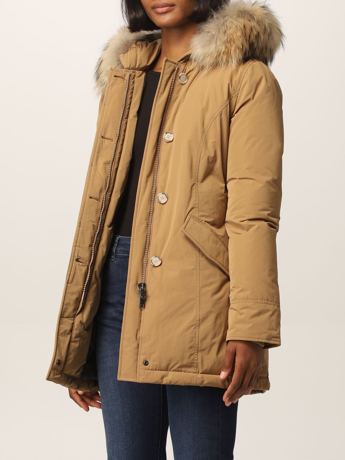 WOOLRICH: jacket for woman - Brown | Woolrich jacket CFWWOU0541FRUT0573  online on GIGLIO.COM