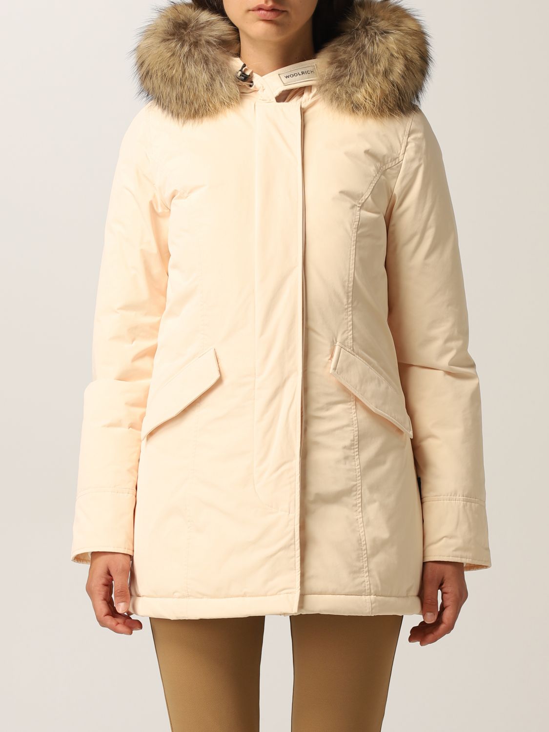 WOOLRICH: jacket for woman Ivory | Woolrich CFWWOU0541FRUT0573 online on GIGLIO.COM