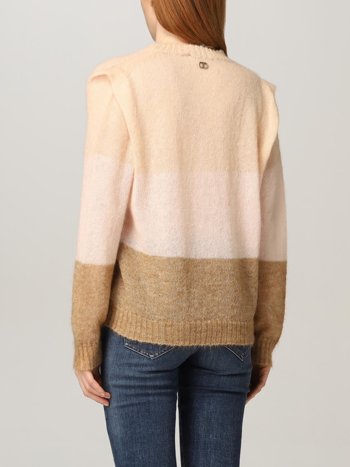 TWINSET: Maglia Twin-set in misto mohair - Oro | Maglia Twinset 212TP3091  GIGLIO.COM