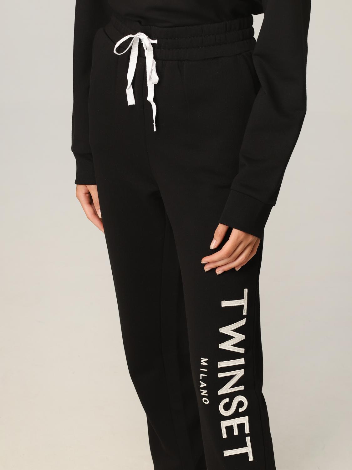 TWINSET: Twin-set jogging pants - Black | Pants Twinset 212TP2572 GIGLIO.COM
