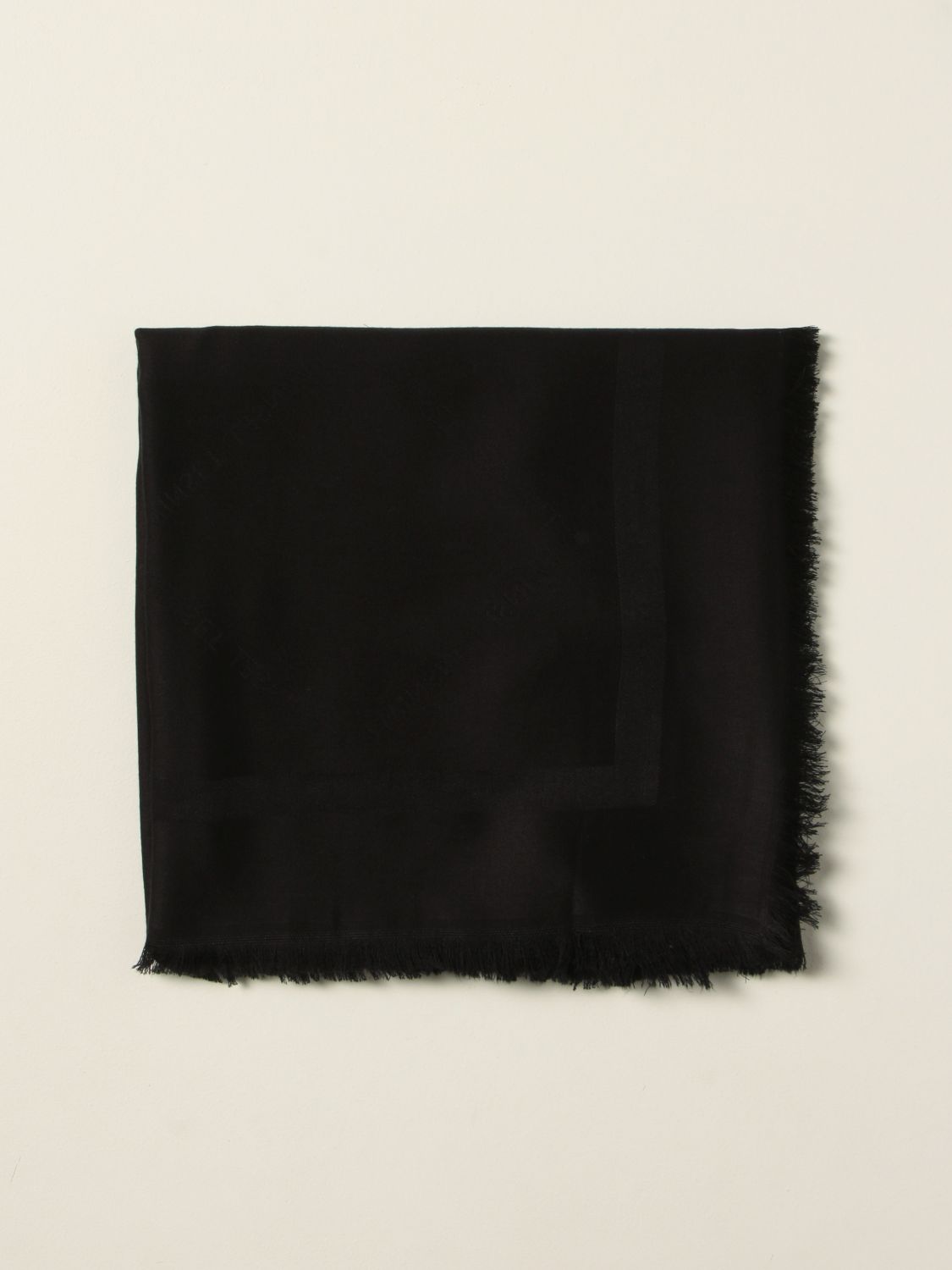 Scarf Twinset: Twin-set viscose scarf with all-over logo black 1