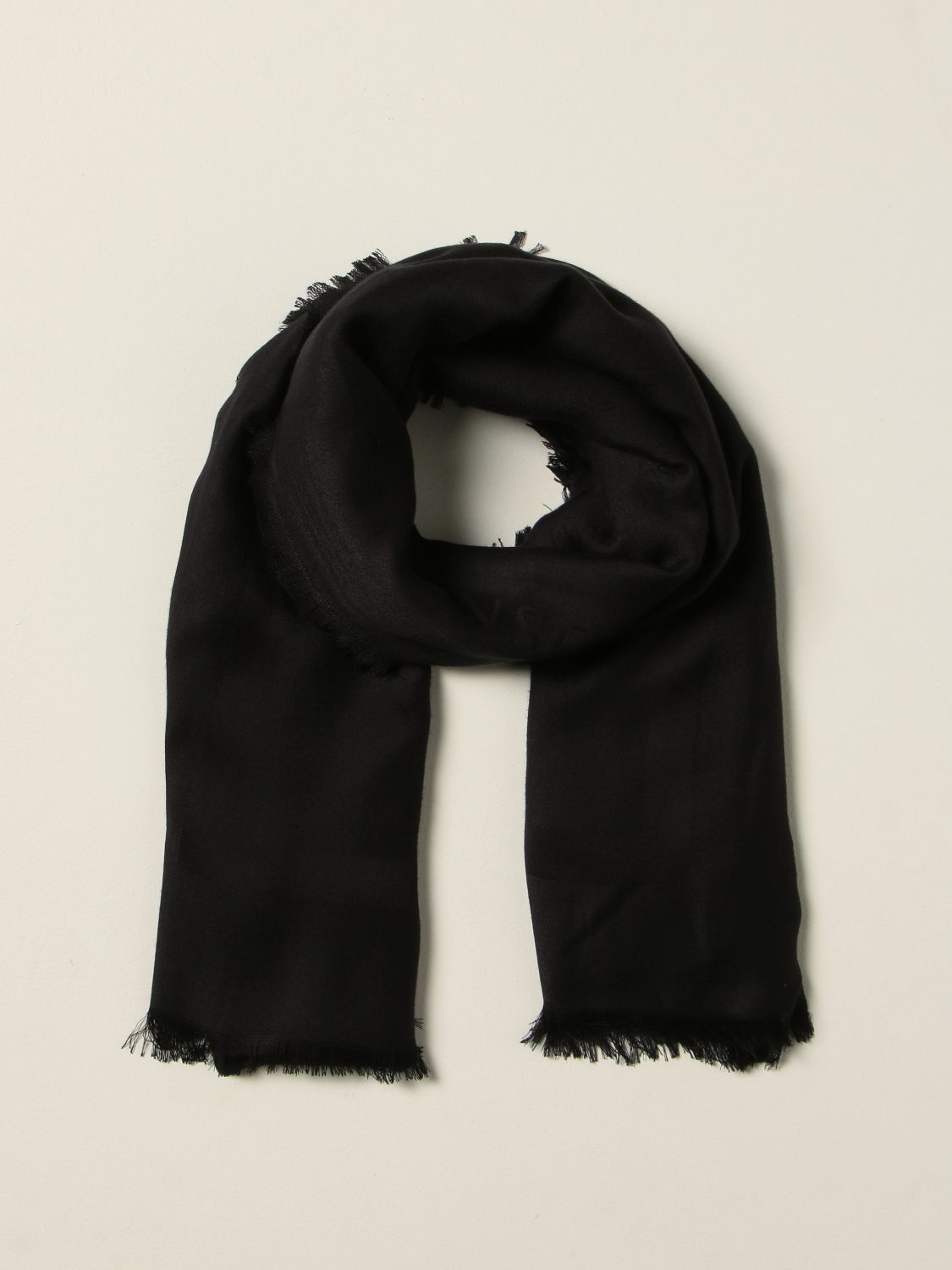Scarf Twinset: Twin-set viscose scarf with all-over logo black 2