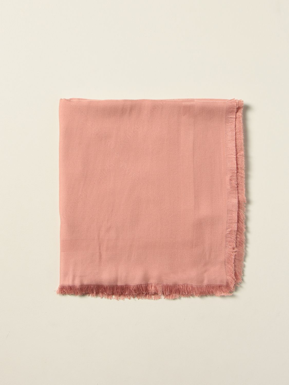 Scarf Twinset: Twin-set viscose scarf with all-over logo pink 1
