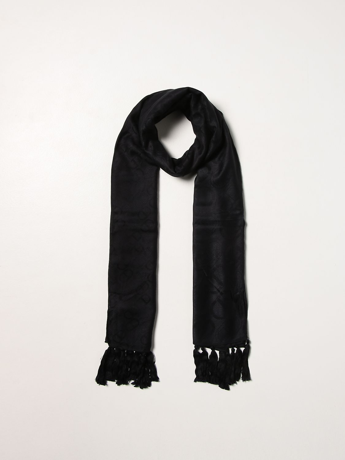 Scarf Twinset: Twin-set fabric scarf with all-over logo black 2