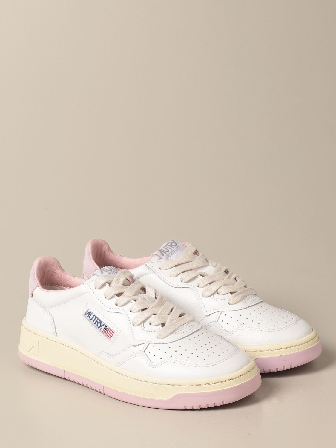 AUTRY: Sneakers 01 in pelle | Sneakers Autry Donna Rosa | Sneakers