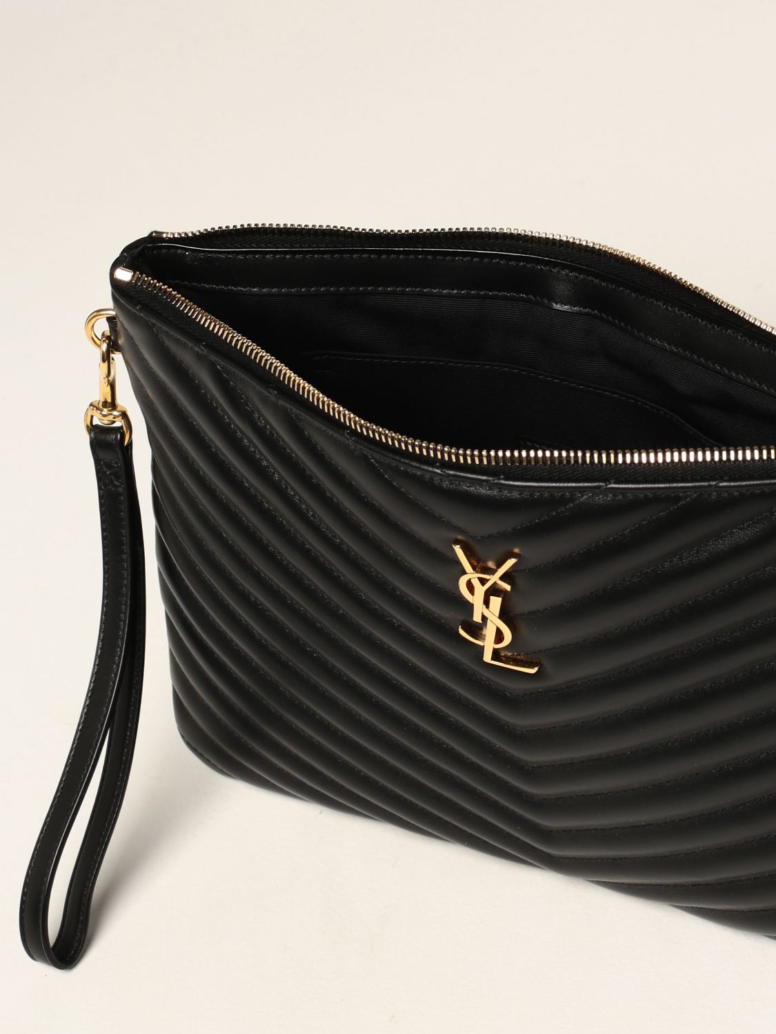 SAINT LAURENT - Monogram quilted leather purse