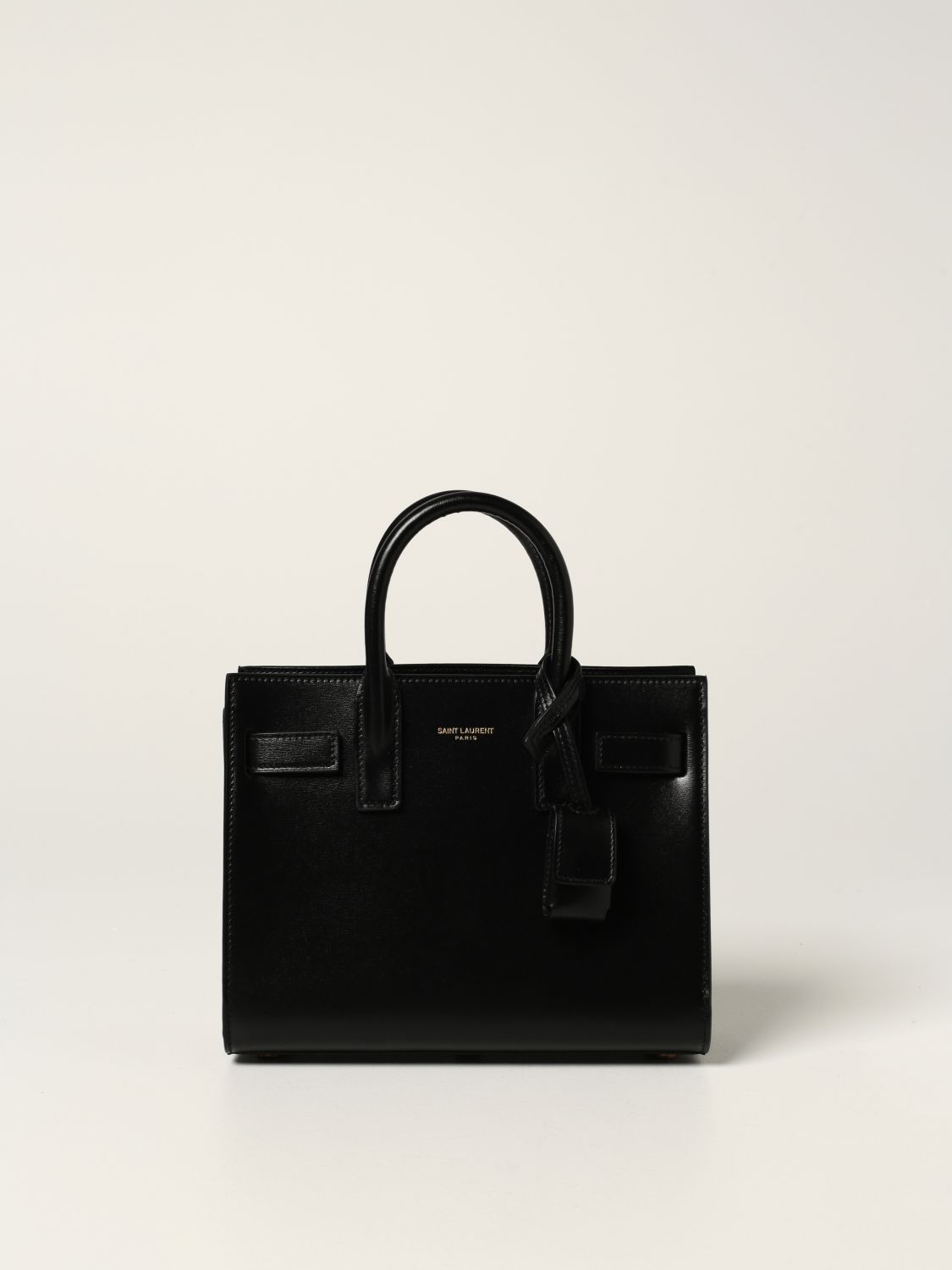 Handbag Saint Laurent: Saint Laurent nano Classic Sac de Jour bag in leather black 1