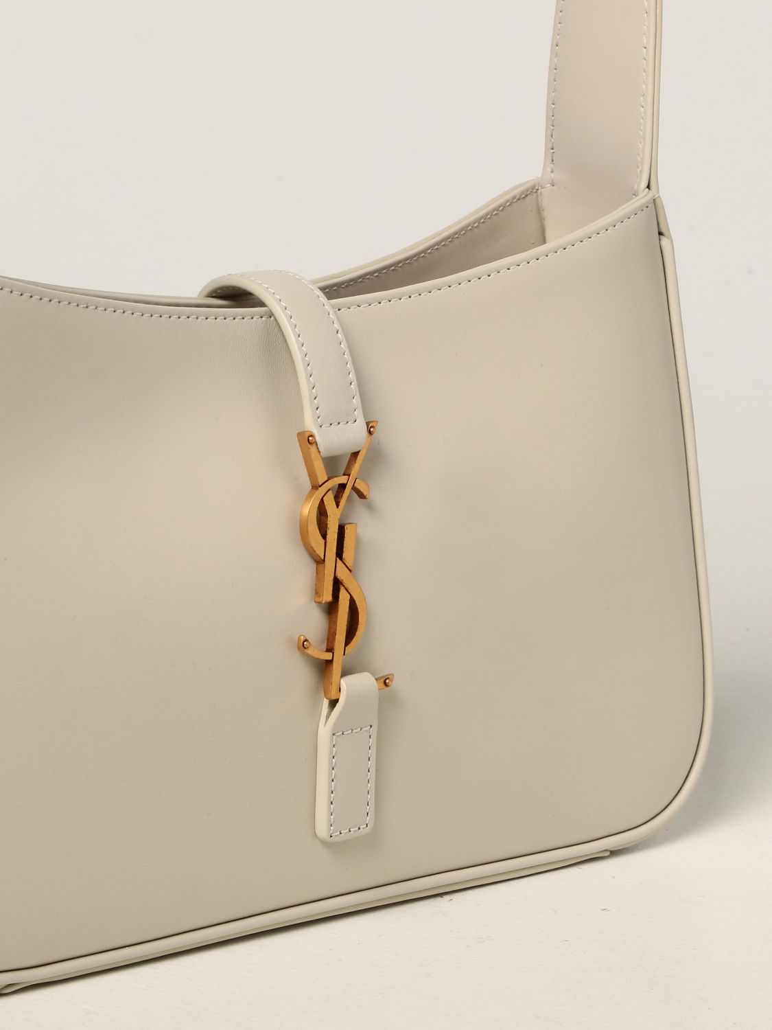 SAINT LAURENT: Hobo bag Le 5 à 7 in leather - Yellow Cream  Saint Laurent  shoulder bag 657228 2R20W online at