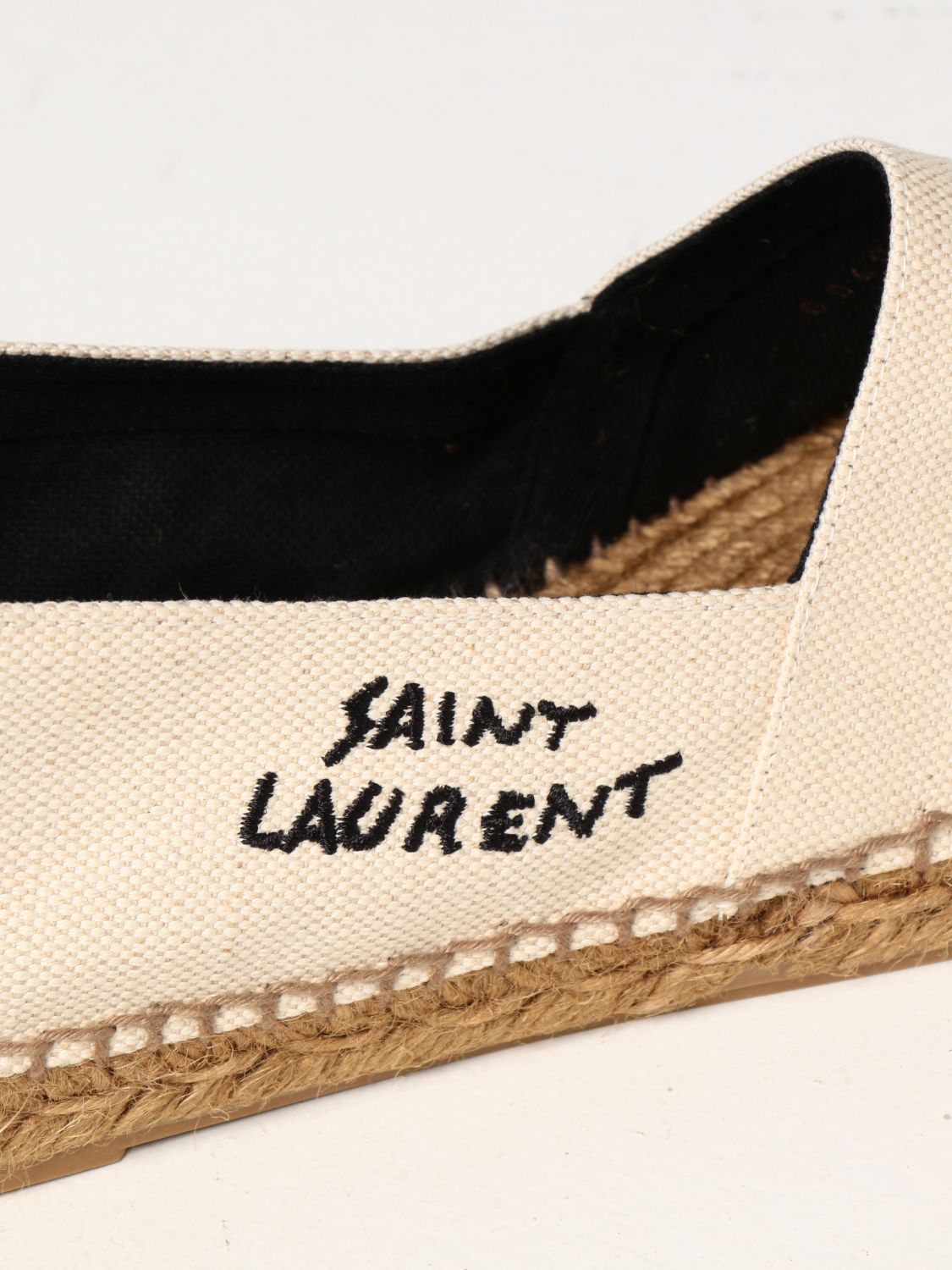 SAINT LAURENT: canvas espadrilles - Yellow Cream  Saint Laurent espadrilles  6059511P210 online at